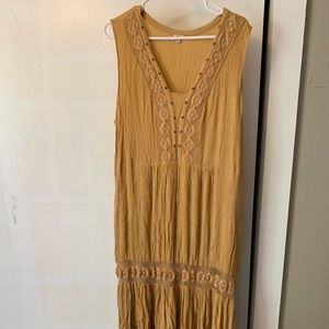 🚨3/$35🚨 Reba Woman Gauze Fall Maxi Dress